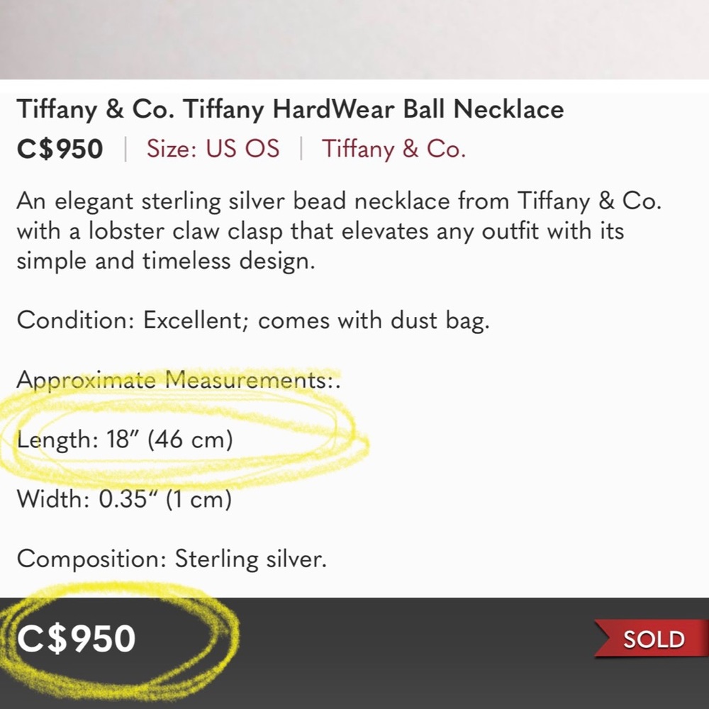 FIRM - Authentic & Rare 35โ Long Tiffany & Co Hardwear Ball Necklace - Picture 11 of 13